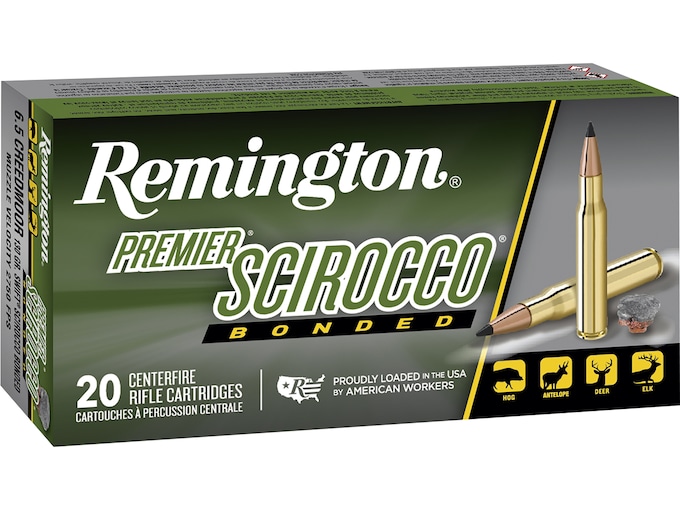 Remington Premier Ammunition 6.5 Creedmoor 130 Grain Swift Scirocco II Box of 20