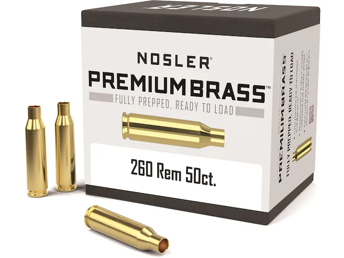 Nosler Custom Brass 260 Remington Box of 50