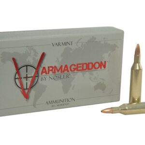 Nosler Varmageddon Ammunition 17 Remington 20 Grain Hollow Point Flat Base Box of 20