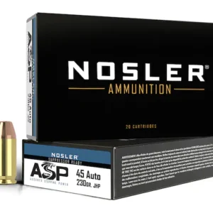 Nosler ASP Ammunition 45 ACP 230 Grain Jacketed Hollow Point