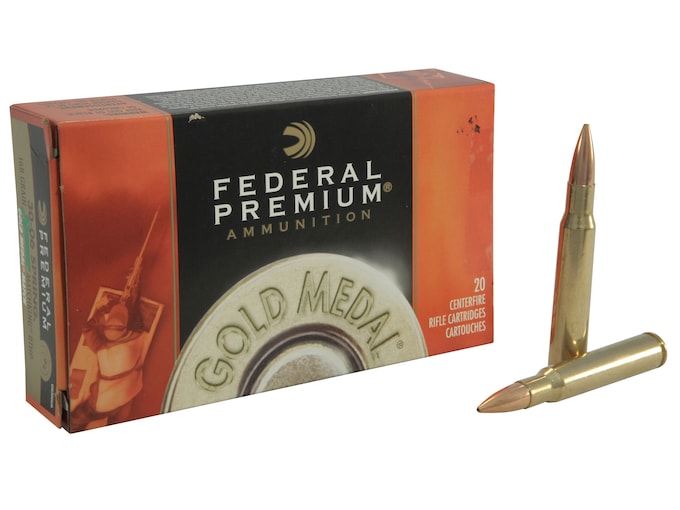 Federal Premium Gold Medal Ammunition 30-06 Springfield 168 Grain Sierra MatchKing Hollow Point Boat Tail Box of 20