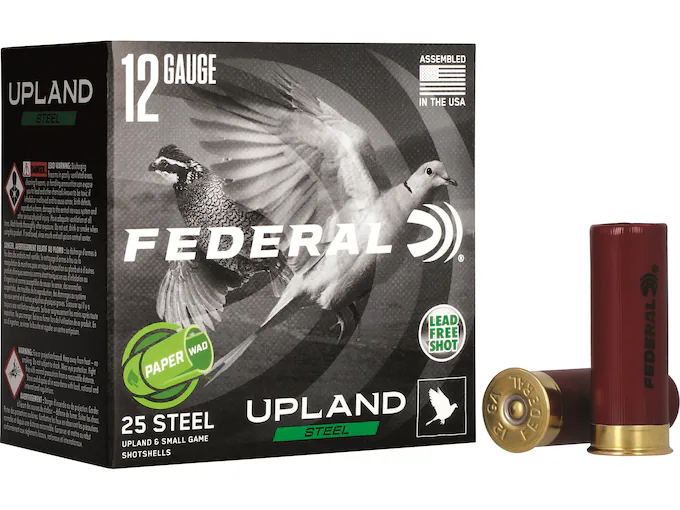 Federal Upland Ammunition 12 Gauge 2-3/4" 1 oz #7-1/2 Non-Toxic Steel Shot Paper Wad