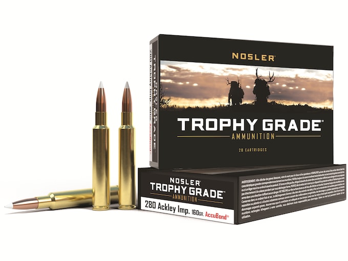 Nosler Trophy Grade Ammunition 6mm Creedmoor 90 Grain AccuBond Box of 20