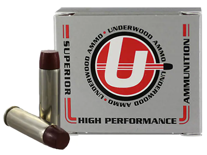 Underwood Ammunition 500 S&W Magnum 500 Grain Lead Flat Nose Gas Check Box of 20