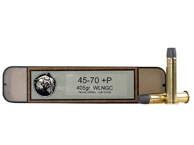 Grizzly Ammunition 45-70 Government +P 405 Grain Cast Performance Lead Wide Long Nose Gas Check Box of 20