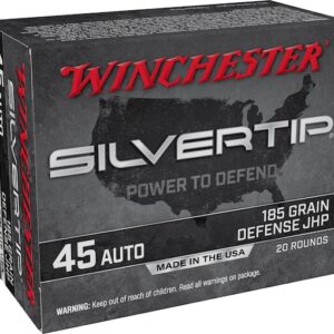 Winchester Silvertip Defense Ammunition 45 ACP 185 Grain Jacketed Hollow Point Box of 20