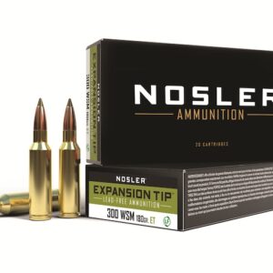 Nosler E-Tip Ammunition 300 Winchester Short Magnum (WSM) 180 Grain E-Tip Lead-Free Box of 20