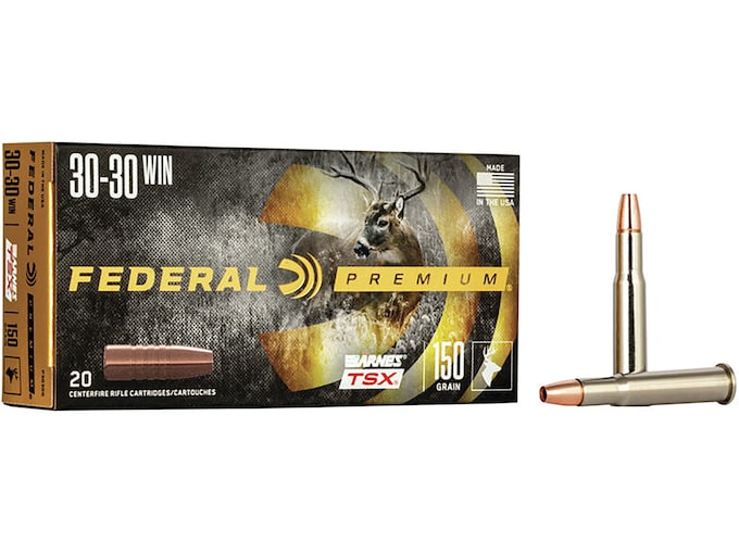 Federal Premium Ammunition 30-30 Winchester 150 Grain Barnes TSX Hollow Point Lead Free Box of 20