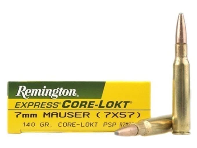 Remington Core-Lokt Ammunition 7x57mm Mauser (7mm Mauser) 140 Grain Core-Lokt Pointed Soft Point Box of 20