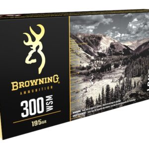 Browning Long Range Pro Match Ammunition 300 Winchester Short Magnum (WSM) 195 Grain Sierra MatchKing Hollow Point Boat Tail Box of 20