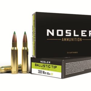 Nosler BT Ammunition 308 Winchester 165 Grain Ballistic Tip Box of 20