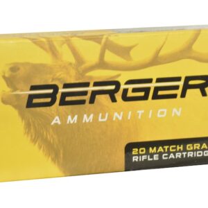 Berger Match Grade Ammunition 300 Winchester Magnum 185 Grain Classic Hunter Box of 20
