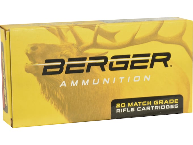Berger Match Grade Ammunition 300 Winchester Magnum 185 Grain Classic Hunter Box of 20