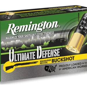 Remington Ultimate Defense Buckshot Ammunition 20 Gauge 2-3/4" Reduced Recoil #3 Buckshot 17 Pellets Box of 5