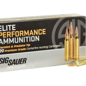 Sig Sauer Elite Performance Varmint and Predator Ammunition 22-250 Remington 40 Grain Polymer Tip Box of 20