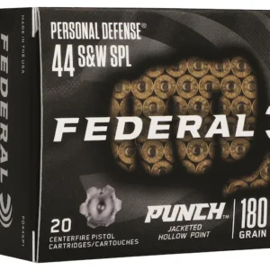Federal Personal Defense Punch Ammunition 44 Special 200 Grain Jacketed Hollow Point Box of 20