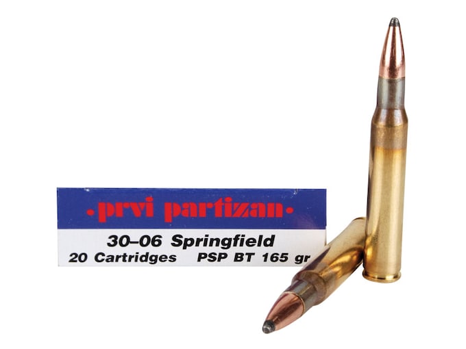 Prvi Partizan Ammunition 30-06 Springfield 165 Grain Pointed Soft Point Box of 20