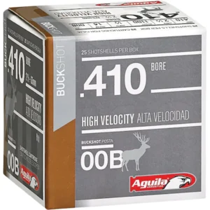 Aguila High Velocity Ammunition 410 Bore 2-1/2" 00 Buckshot 4 Pellets Box of 25