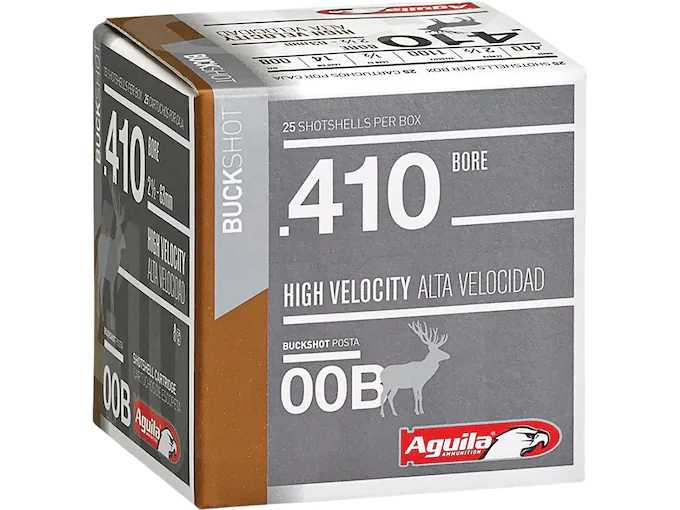 Aguila High Velocity Ammunition 410 Bore 2-1/2" 00 Buckshot 4 Pellets Box of 25