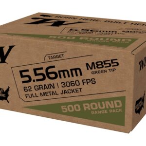 Winchester USA Ammunition 5.56x45mm NATO 62 Grain M855 SS109 Penetrator Full Metal Jacket