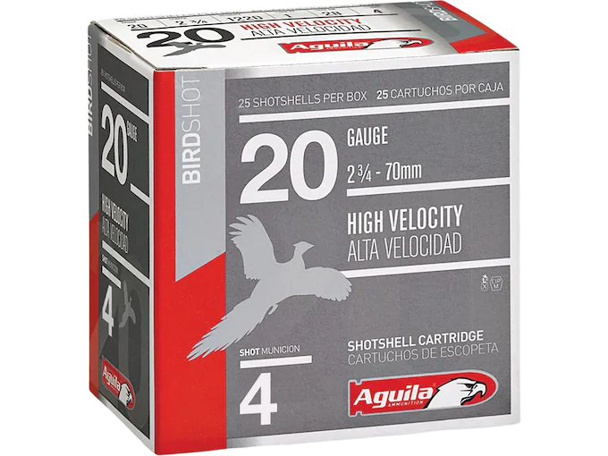 Aguila High Velocity Ammunition 20 Gauge 2-3/4" 1 oz