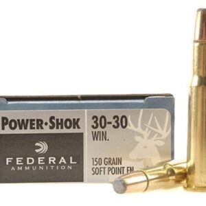 Federal Power-Shok Ammunition 30-30 Winchester 150 Grain Soft Point Flat Nose Box of 20