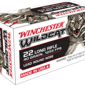Winchester Wildcat Ammunition 22 Long Rifle 40 Grain Lead Round Nose Box of 50