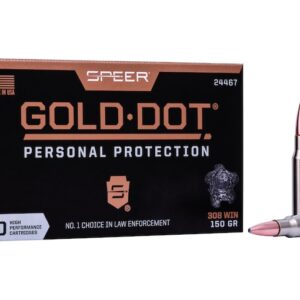 Speer Gold Dot Ammunition 308 Winchester 150 Grain Gold Dot Bonded Soft Point Box of 20