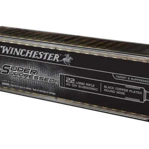 Winchester Super Suppressed Ammunition 22 Long Rifle Subsonic 45 Grain Lead Round Nose