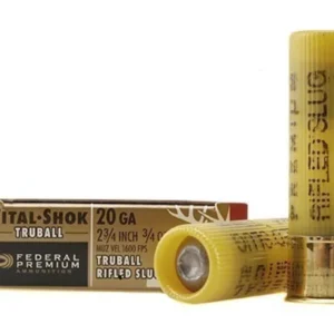 Federal Premium Vital-Shok Ammunition 20 Gauge 2-3/4" 3/4 oz TruBall Hollow Point Rifled Slug Box of 5