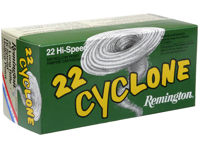 Remington Cyclone Ammunition 22 Long Rifle 36 Grain Lead Hollow Point Box of 50