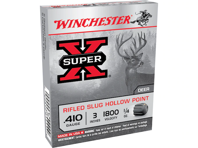Winchester Super-X Ammunition 410 Bore 3" 1/4 oz Rifled Slug Box of 5