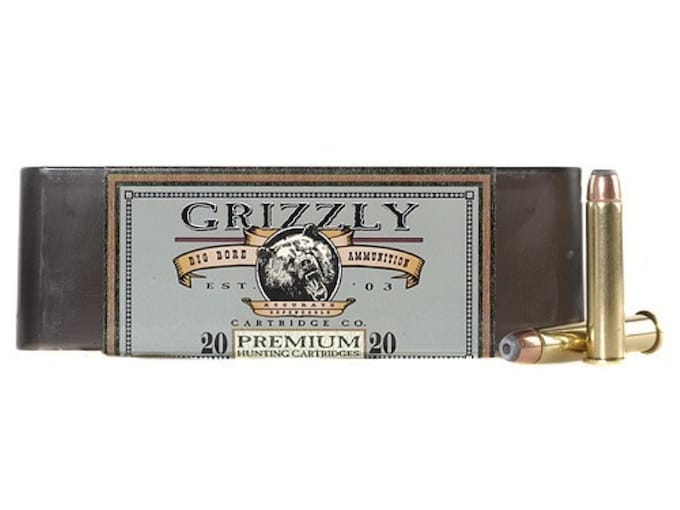 Grizzly Ammunition 45-70 Government +P 300 Grain Bonded Core Jacketed Hollow Point Box of 20