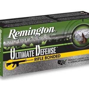 Remington Ultimate Defense Ammunition 223 Remington 62 Grain Core-Lokt Ultra Bonded Bonded Pointed Soft Point Box of 20