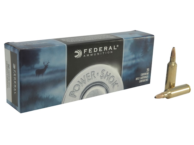 Federal Power-Shok Ammunition 270 Winchester Short Magnum (WSM) 130 Grain Soft Point Box of 20