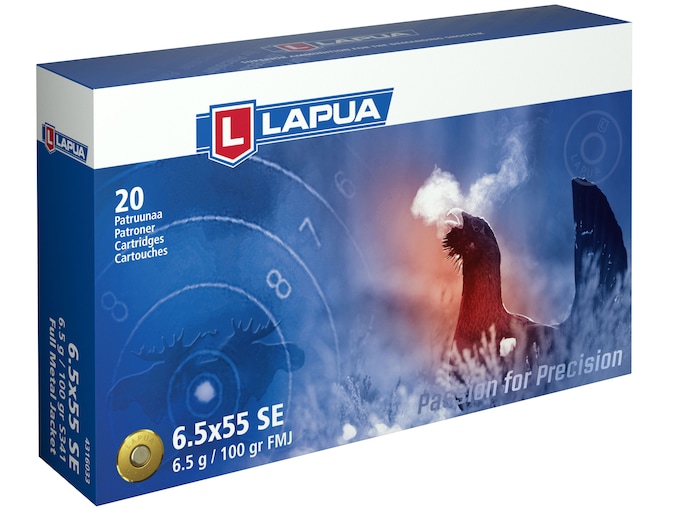Lapua Ammunition 6.5x55mm Swedish Mauser 100 Grain Full Metal Jacket Box of 20