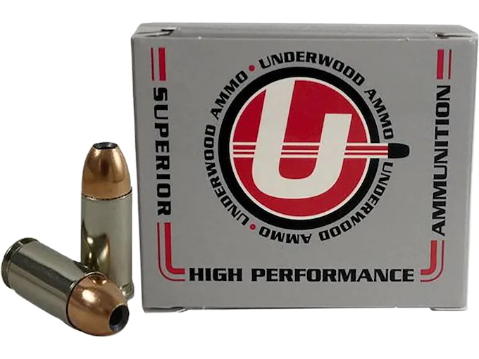 Underwood Ammunition 9mm Luger +P 147 Grain Jacketed Hollow Point Box of 20