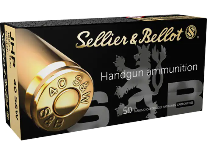 Sellier & Bellot Ammunition 40 S&W 180 Grain Jacketed Hollow Point Box of 50