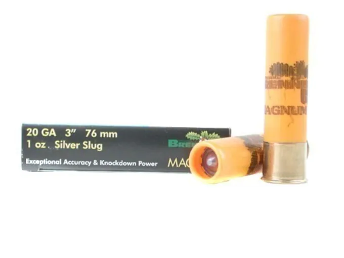 Brenneke USA Magnum Ammunition 20 Gauge 3" 1 oz Silver Rifled Slug Box of 5