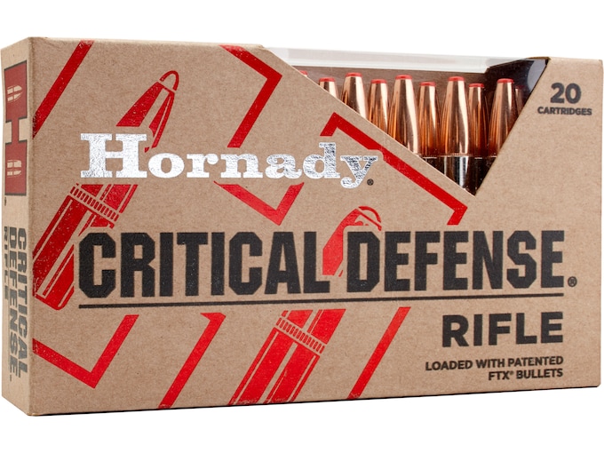 Hornady Critical Defense Ammunition 308 Winchester 155 Grain FTX Box of 20