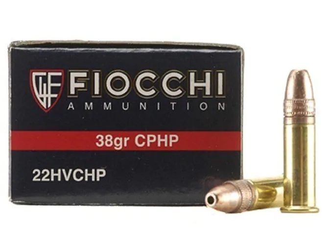 Fiocchi Ammunition 22 Long Rifle 38 Grain Plated Lead Hollow Point