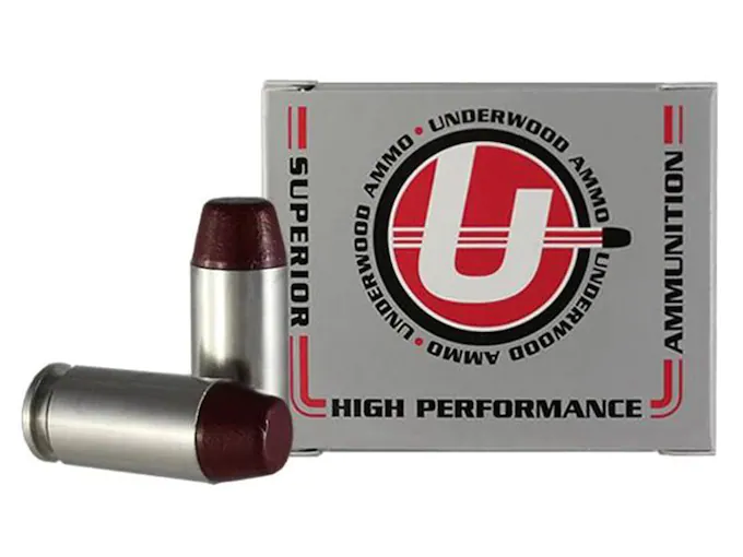 Underwood Ammunition 40 S&W 200 Grain Hard Cast Lead Flat Nose Box of 20