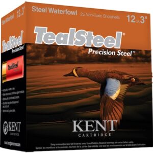 Kent Cartridge TealSteel Precision Steel Waterfowl Ammunition 12 Gauge 3" 1-1/4 oz #5 Non-Toxic Steel Shot