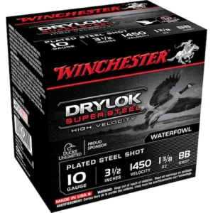 Winchester Drylok High Velocity Plated Ammunition 10 Gauge 3-1/2" 1-3/8 oz Non-Toxic Steel Shot
