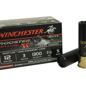 Winchester Rooster XR Pheasant Ammunition 12 Gauge 3" 1-1/2 oz #5 Shot-Lok Copper Plated Shot Box of 15