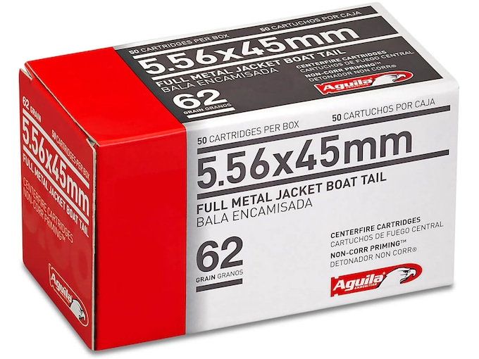 Aguila Ammunition 5.56x45mm NATO 62 Grain Full Metal Jacket