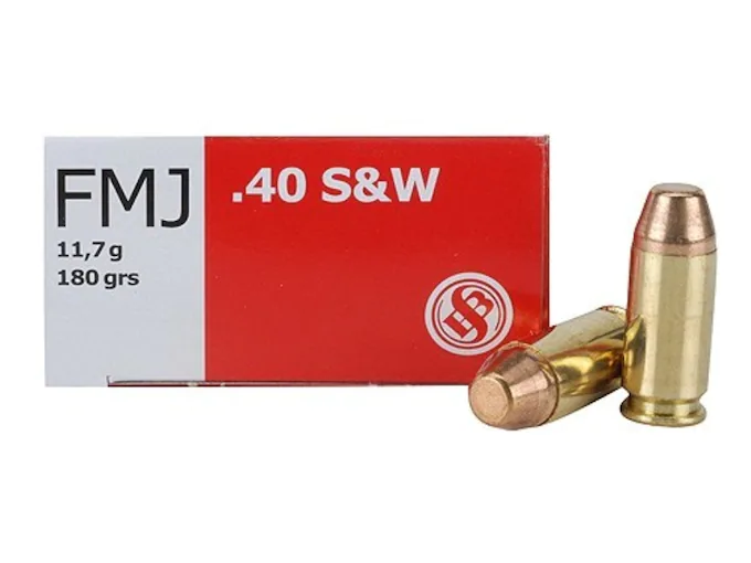 Sellier & Bellot Ammunition 40 S&W 180 Grain Full Metal Jacket