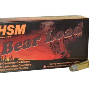 HSM Bear Ammunition 45-70 Government +P 430 Grain Lead Round Nose Flat Point Gas Check Box of 20