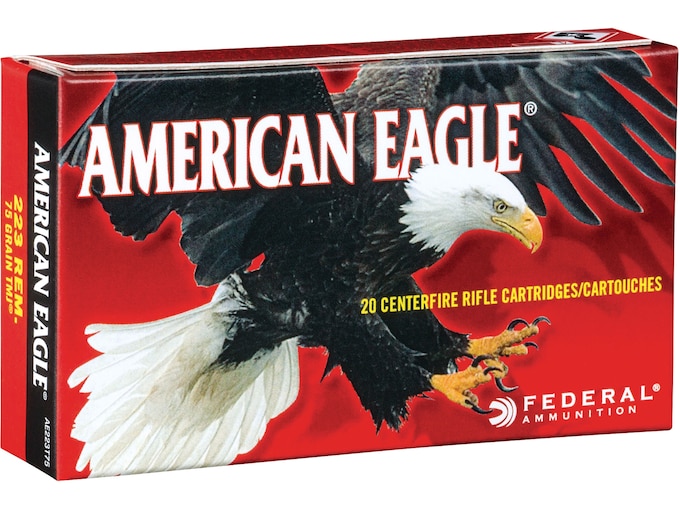 Federal American Eagle Ammunition 223 Remington 75 Grain Total Metal Jacket