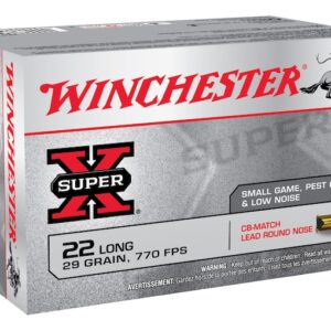 Winchester Super-X Ammunition 22 Long 29 Grain CB Match Box of 50